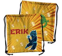 LolaPix Sac à dos en forme de sac. Cadeau personnalisé avec nom. Sac à dos à cordes. Différents modèles. DRAGON BALL