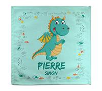 LolaPix Serviette de Table Dragon Personnalisée au Prénom. Rentrée Scolaire Fille Garçon. Divers modèles. Dragon