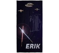 LolaPix Serviette Star Wars personnalisée avec nom/Texte. Cadeaux personnalisés. Serviettes de Plage personnalisées. Diverses conceptions. Star Wars