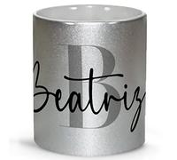 LolaPix Tasse amusante. Mug personnalisé. Tasses avec nom Tasse petit-déjeuner. Tasse en céramique 330 ml. Tasse à paillettes. Cadeaux originaux. Lettre initiale