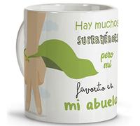 LolaPix Tasse Best Abuelo. Tasse grand-père. Tasses petit-déjeuner originales. Céramique 330 ml. Cadeaux avec phrases. Fête des pères