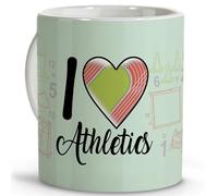 LolaPix Tasse d'athlétisme. Cadeaux athlètes. Cadeaux pour sportifs. Mugs originaux à offrir. Tasse en céramique de 330 ml. Athlétisme