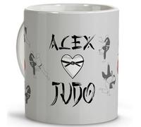 LolaPix Tasse de Judo - Cadeau pour Judoka et Sportifs - Arts Martiaux - Mug Original Personnalisé en Céramique de 330 ml