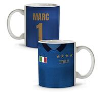 LolaPix Tasse Italie. Tasse personnalisée. Cadeau Tasse. Cadeaux personnalisés. Diverses équipes nationales. Italie