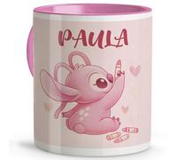 LolaPix Tasse Koala Rose Personnalisée au Prénom. Rentrée Scolaire Fille Garçon. Plastique. Divers modèles. Koala Rose Peinture