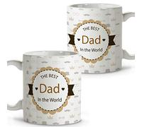 LolaPix Tasse Le meilleur grand-papa. Grand-père de tasse. Tasses à déjeuner originales. Tasse en céramique 330 ml. Cadeaux avec des phrases. The best dad