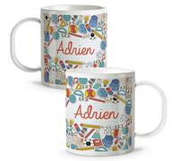 LolaPix Tasse Personnalisée au Prénom. Rentrée Scolaire Fille Garçon. Plastique. Divers modèles. School