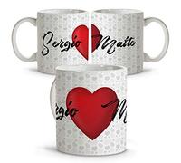 LolaPix Tasses Personnalisés Prénom ou Texte/Phrase. Cadeux Amoreux Personnalisés. Tasses Saint Valentin avec intérieur couleur. Tasse Personnalisé en Ceramique. I Love You