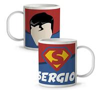 LolaPix Tasses pour enfants avec nom. Tasses personnalisées. Tasses en plastique pour enfants Sans BPA et Bisphénol-A. Passe au lave-vaisselle. Différents modèles. SUPER MAN