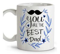 LolaPix Tasses pour les parents. Tasses drôles. Tasses à déjeuner originales. Tasse en céramique 330 ml. Cadeaux avec des phrases. You are the best