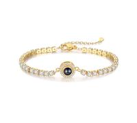 LoLaTide Bracelet Photo Personnalisé Femme Bracelet Photo Projection Cadeaux Personnalisés pour Noël Saint-Valentin Anniversaire (or)