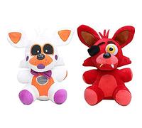 Lolbit + Foxy the Pirate Set Five Nights Game Peluche Fnaf Plushies Fnaf Toys Sister Location pour enfants, cadeau de Noël, Nouvel An, Anniversaire