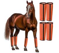 LOLEDE Lot de 4 bottes de mouche pour chevaux en maille textilène respirante avec soutien stable et protection UV, bottes équines confortables, réduisent la fatigue des jambes et les dommages au sabot