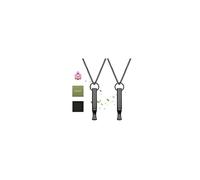 LOLIAS 2 Pièces Collier de Respiration Breathlace pour Femmes Hommes Collier Acier Inoxydable Collier Respiration pour Cadeaux Noir Argent Or
