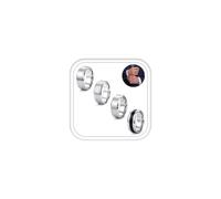 LOLIAS 4 Pcs Acier Inoxydable Hommes Bague Argent Mat Finition Poli Bande Bague Décapsuleur Anneaux Alliance De Fiançailles Promise Bague Vintage Bague pour Homme Femme 54-70