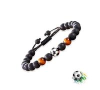 Lolileo Bracelet de Football Tissé Réglable pour Garçon et Fille - Bracelet de Sport pour Enfants - Cadeau Créatif Jaune