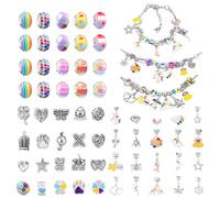 Lolileo Cadeau Fille 5-13 Ans Jouet Enfants DIY Charme Bracelet Kit Bijoux Faire Des Jouets,Bijoux pour Enfants Création Bracelet,Cadeaux Créatifs pour Les Filles Anniversaire, Noël, Halloween