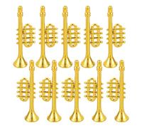 LOLIPPYY 10 Pendentifs de Sapin de Noël de Trompette Réaliste Décorations Suspendues d'Instruments de Musique Accessoires Festifs pour Décoration Intérieure et Créations DIY