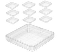 LOLIPPYY 10 Pièces Boîtes Pétri Transparentes avec Couvercle Boîtes Pétri de Laboratoire pour Microbiologie Culture de Cellules Germination et Projets Scientifiques Scolaires