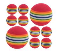 LOLIPPYY 10 pièces Boules Mousse EVA Arc-Ciel pour Chiens et Chats Jouets Colorés Doux et Résistants Kit de Balles pour Jeux Intérieurs et Extérieurs Interaction et Entraînement des