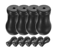 LOLIPPYY 10 pièces Boutons de Cordon pour Stores et Rideaux Accessoires de Rechange PVC Noir Adaptés pour Cordons de Fenêtre Ventilateur Plafond et Lampes Suspendues