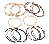 LOLIPPYY 10 pièces Élastiques Cheveux Perles Triple Couche Haute Élasticité Sans Dommage pour Femmes Accessoires Stylés Noir Marron Beige