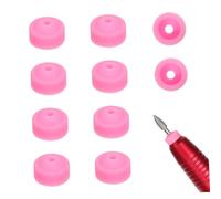 LOLIPPYY 10 Pièces jaquette pro pour clou Couverture garde capuchon de forets à ongles fournitures outils capuchon de ponçage manucure anti-poussière Gel de rose