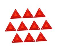 LOLIPPYY 10 pièces Kit Triangles de Signalisation Plastique pour Voiture Réflecteurs Auto Panneau Avertissement Sécurité Installation Facile Haute Visibilité pour Remorque et Camion