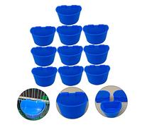 LOLIPPYY 10 pièces Mangeoires pour Oiseaux Plastique Épais Bol Résistant pour Eau et Nourriture Pigeons et Volatiles Extérieurs et Facile à Nettoyer