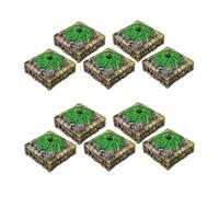 LOLIPPYY 10 Pièces Miniature Simulation Table Model Tree Altar Base for DIY Landscape Decoration Lightweight Decorative Model Tree Stand for Micro Scenery