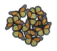 LOLIPPYY 10 Pièces Patches Thermocollants Brodés Jaunes Grand Format Transferts pour Réparation Rapide de Vêtements Décoration Diy pour Adultes Adaptés pour Shirts et