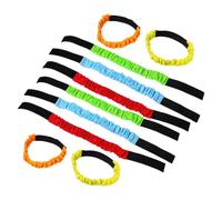 LOLIPPYY 10 Sangles Élastiques de Course à Trois Jambes, Nylon Résistant, Couleurs Vives, Lot de 10 Pièces, Accessoires pour Jeux D’équipe et Événements Sportifs en Intérieur et Extérieur
