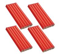 LOLIPPYY 100 Pièces Crayon de Menuisier Octogonal avec Mine Noire Ovale Résistante Anti-roulade et Échelle Intégrée pour Marquage Précis Menuiserie et Construction