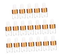 LOLIPPYY 100 pièces Lot Flacons Compte Gouttes pour Huiles Essentielles Verre Transparent Réutilisable Portable et Étanche pour Voyage et Usage Personnel