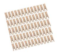 LOLIPPYY 100 Pièces Mini Pinces Photos Naturel Lot de Format Adaptées pour Fixer Photos Cartes et Mémos Design Burlywood pour Décoration Polyvalente