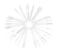 LOLIPPYY 100 pièces Nail Display Tips Transparent Fan Shaped Nail Polish Color Boards For Practice And Presentation Lightweight Portable For Accurate Color Showcasing