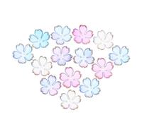 LOLIPPYY 100 Pièces Perles Intercalaires Acrylique à Dégradé Bleu Mini Charms Floraux Pétales pour Fabrication de Bijoux DIY Bracelets Colliers Boucles Doreilles