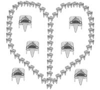 LOLIPPYY 1000pièces Clous à Griffes Métalliques Carrés Mini Rivets Décoratifs Pour Vêtements Chapeaux Poupées Avec Pointes Pour Bricolage Et Couture Facile