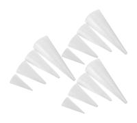 LOLIPPYY 12 Cônes en Polystyrène Blanc Assortiment 110-250 MM pour Loisirs Créatifs et Décorations de Noël Cônes en Mousse Solides et Non Toxiques Kit DIY Sapins et Activités Manuelles