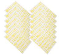 LOLIPPYY 12 feuilles Autocollants Lettres et Chiffres Autoadhésifs Colorés pour DIY Stickers Alphabet Étanches pour Bouteilles Scrapbooking et Créatifs