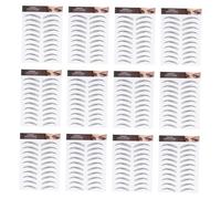 LOLIPPYY 12 feuilles Autocollants Sourcils Imperméables Poil Naturel Temporaires Faciles à Appliquer pour Perte de Sourcils et Maquillage Rapide