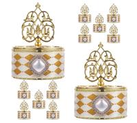 LOLIPPYY 12 Pièces Boîtes Dragées Mariage Dorées Boîtes Petites pour Bonbons Faveurs de Fête pour Anniversaire