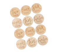 LOLIPPYY 12 Pièces Cartes Étapes Mensuelles Double Face Disques Ronds pour Jalons Marqueurs de Croissance et Durables Cadeau pour Nouveaux Parents