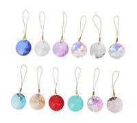 LOLIPPYY 12 Pièces Crystal Flower Hanging Ornaments Lightweight Iridescent Sun Catcher Pendants for Christmas Tree Wedding Party Decoration