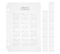 LOLIPPYY 12 pièces Intercalaires pour Agenda Séparateurs PP Translucide Mat Détachables Recharge pour Classeur et Carnet de Notes