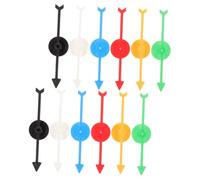 LOLIPPYY 12 pièces Lot de Flèches Jeu Société Plastique Rotation Fluide Accessoires Colorés pour Animation Familiale et Éducative