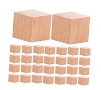 LOLIPPYY 120 Pièces Cubes Naturel Carrés Non Finition Blocs Empilables pour Créativité et Motricité Fine Garçon Fille Bricolage DIY Décoration Artisanat