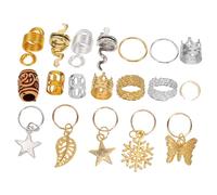 LOLIPPYY 146 pièces Bijoux Cheveux pour Tresses Métal Accessoires Dreadlocks avec Anneaux Manchettes Clips Décorations DIY Vintage pour Femmes Coffret Assorti
