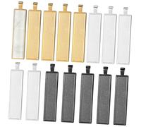 LOLIPPYY 15 Pendentifs Cabochons Rectangulaires en Métal 3 Couleurs pour Création Bijoux Diy, Accessoires Loisirs Créatifs pour Artistes et Amateurs, Usage Polyvalent, Idées Présents