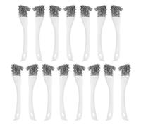 LOLIPPYY 15 Pièces Brosse de Nettoyage à Long Manche pour Cage à Oiseaux Grattoir Double Face pour Excréments Outil Ergonomique pour Perchoirs et Nettoyage Facile des Cages de Perruches et